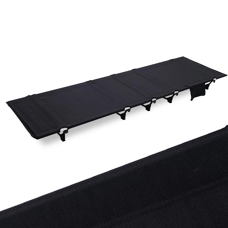 Robust Outdoor Folding Camping Cot with Durable Aluminium Frame and Spacious 185cm Design