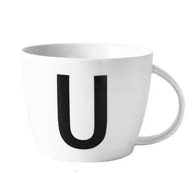 Premium personalised ceramic mug with initial design, offering a stylish and functional solution for daily beverages