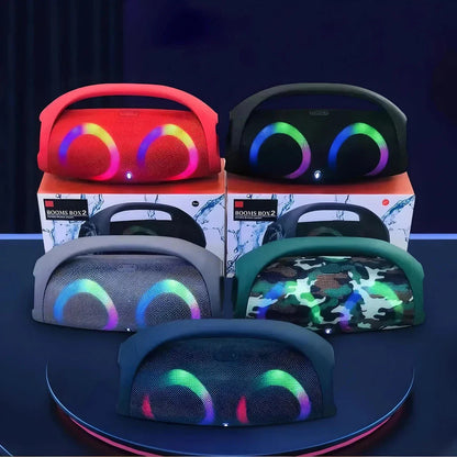 Dynamicbeat Portable Bluetooth Speaker with 100W output, RGB lights, and waterproof design