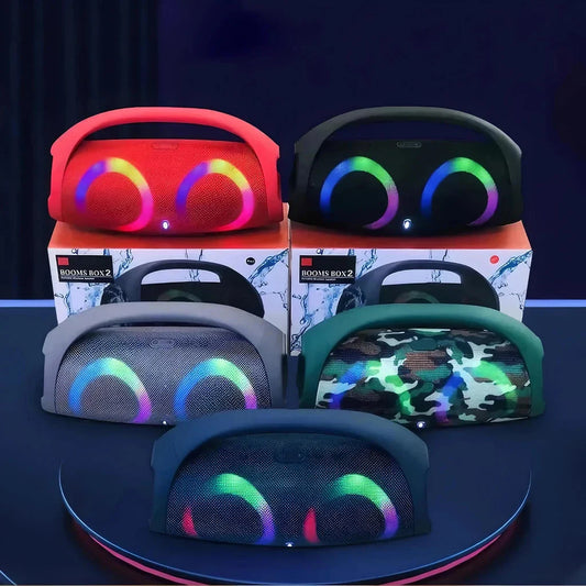 Dynamicbeat Portable Bluetooth Speaker with 100W output, RGB lights, and waterproof design