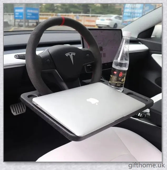 Portable car laptop desk made of high-quality ABS material, designed specifically for Tesla vehicles