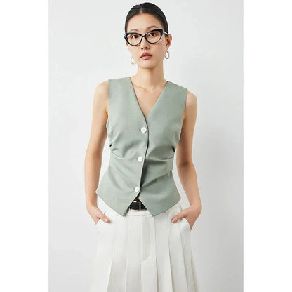 Elegant green double-breasted blazer with a stylish design and premium materials for a sophisticated look