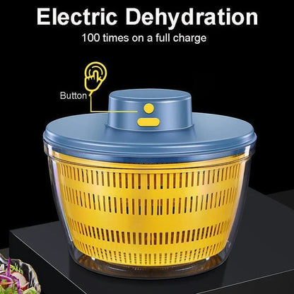 Efficient Electric Vegetable Dehydrator and Salad Spinner with modern design and easy-to-use controls