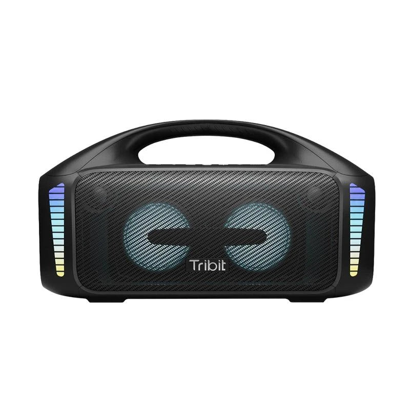 Premium 90W outdoor Bluetooth speaker with powerful sound, 30-hour playtime, and mesmerizing LED lights