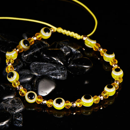 A beautiful adjustable bracelet with sparkling crystal beads in various colours