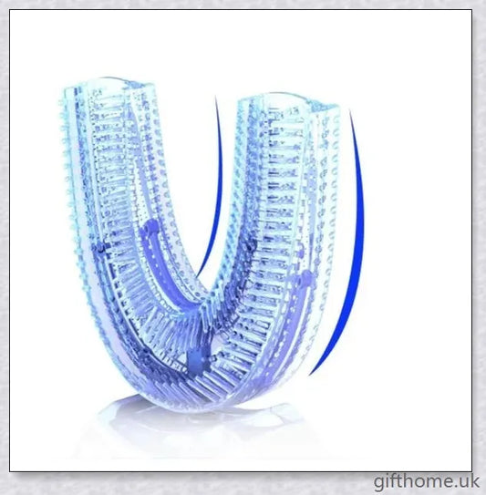 Premium Automatic Whitening Toothbrush with 360-degree rotating head, nano-blue light whitening, and gum massage features for sparkling smiles.