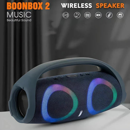Dynamicbeat Portable Bluetooth Speaker with 100W output, RGB lights, and waterproof design