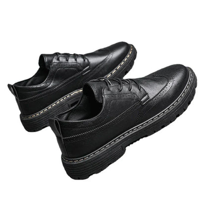 Sophisticated British-style leather casual shoes for men, featuring a sleek silhouette and premium construction.