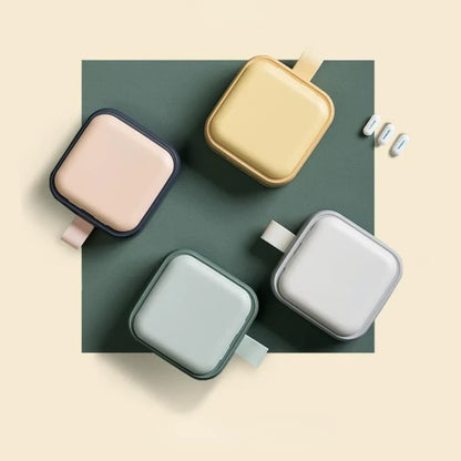 Compact 4-Grid Nordic Pill Box - Stylish and Practical Medication Organiser with Separate Compartments