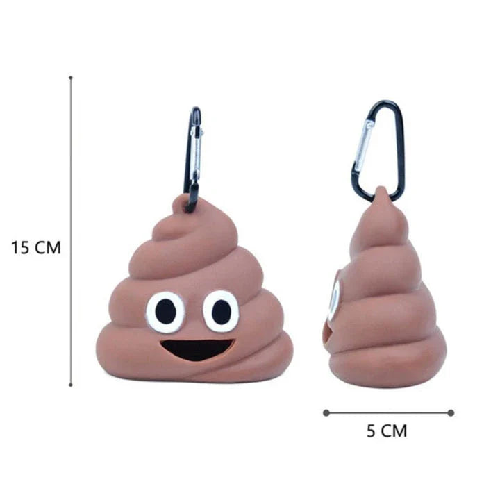Assorted colourful dog poop bag holders in blue, green, pink, and purple shades