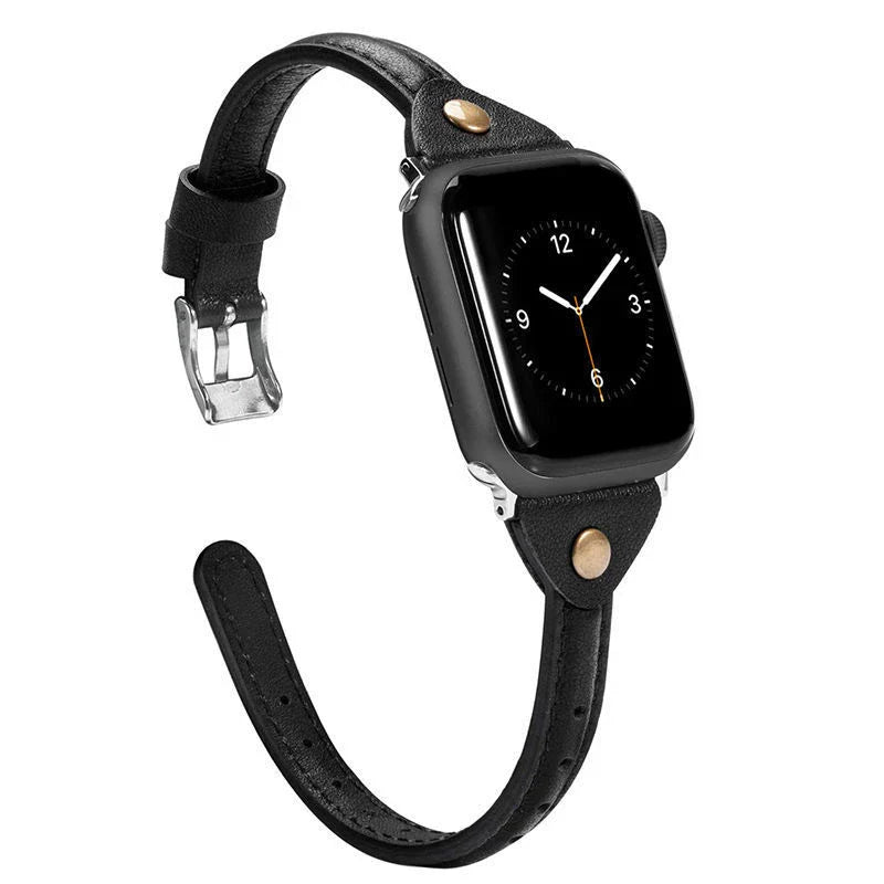 Premium leather watch with slim design, featuring a durable and comfortable strap in various colours