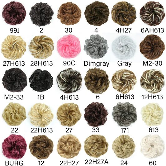 Messy Chignon Donut Hair Bun Pad in Fawn Brown, a versatile hair accessory that provides effortless elegance
