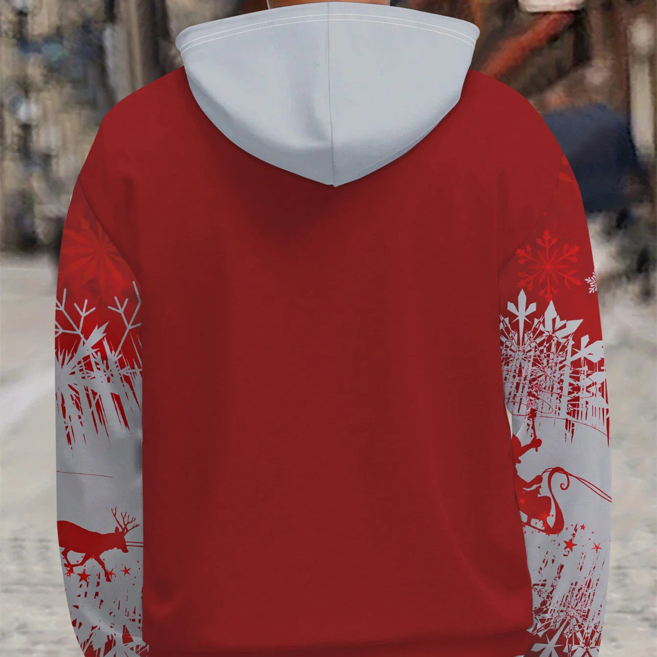 Premium men's festive jumper with delightful digital print design, crafted with premium polyester fibres for cosy, stylish winter wear