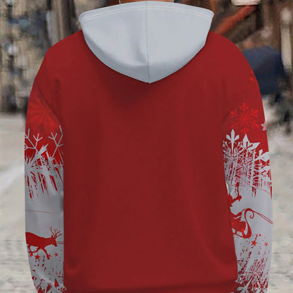 Premium men's festive jumper with delightful digital print design, crafted with premium polyester fibres for cosy, stylish winter wear
