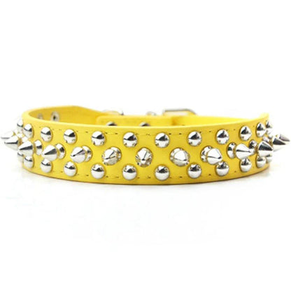 Premium quality PU leather pet collar in various colours and sizes for stylish dogs