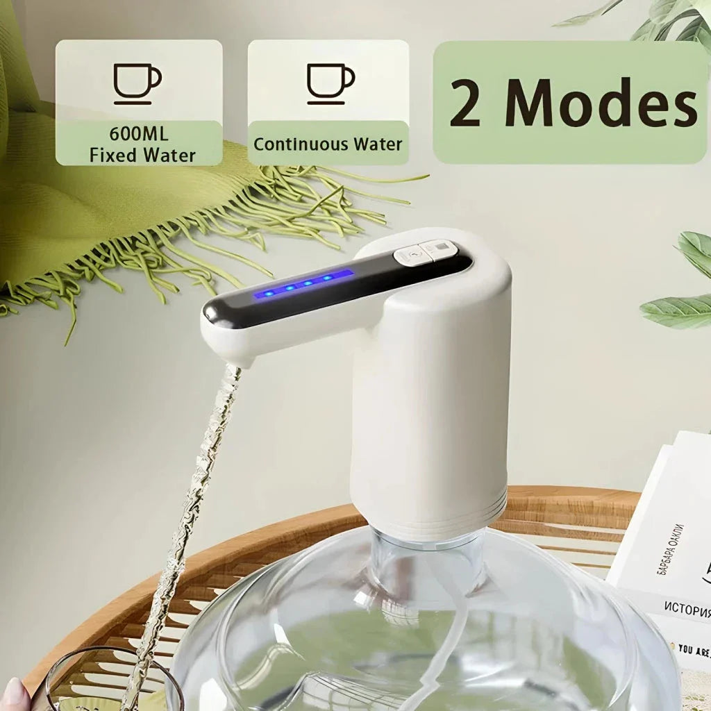 Compact and efficient automatic water dispenser with dual pumps, perfect for hydration at home, office, or outdoor activities