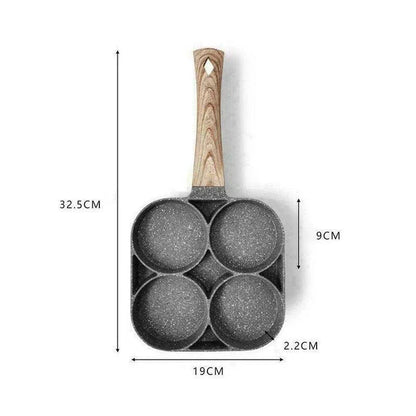 Premium non-stick omelette pan with wooden handle, perfect for cooking delicious, fluffy omelettes