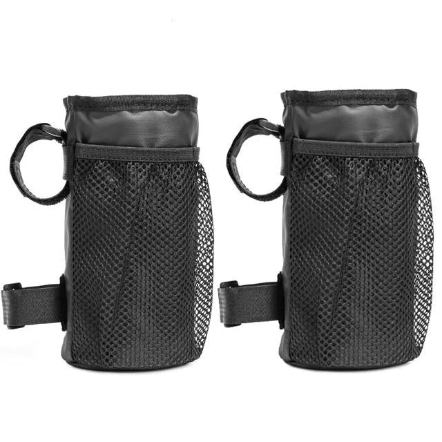 Premium insulated cycling water bottle carrier bag with adjustable strap and three-point fixing for stability