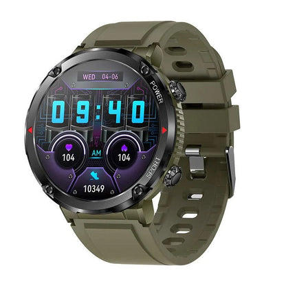 Premium HD smart watch with comprehensive health tracking features including heart rate, blood pressure, and step counting