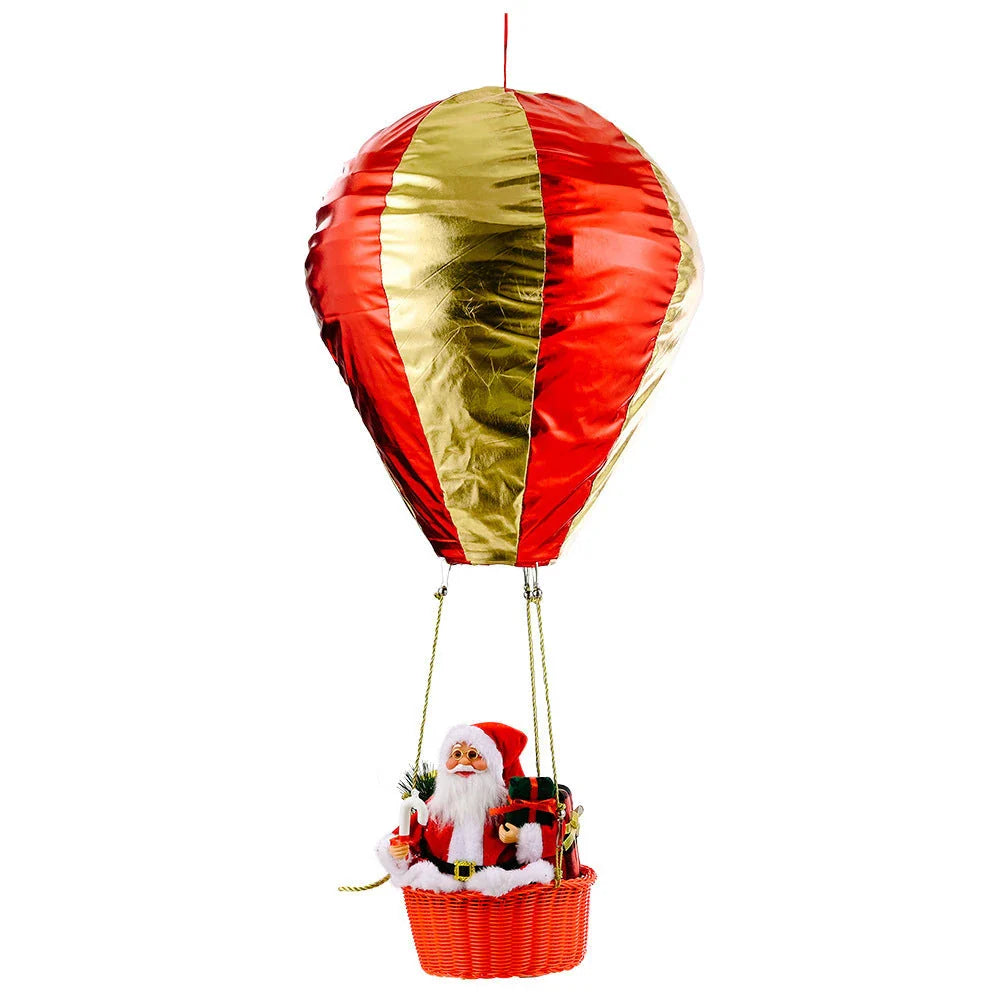 Premium handcrafted hot air balloon Christmas ceiling decoration with Santa Claus design