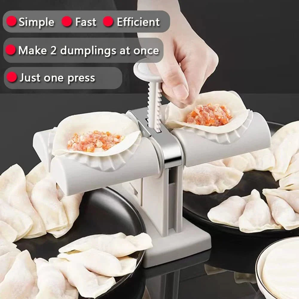 Automatic Dumpling Maker with Double Heads - Effortlessly create restaurant-quality dumplings, ravioli, and pierogi at home