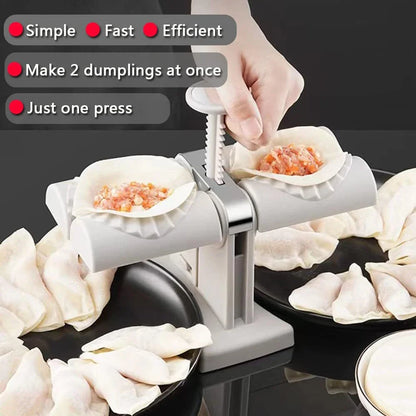 Automatic Dumpling Maker with Double Heads - Effortlessly create restaurant-quality dumplings, ravioli, and pierogi at home