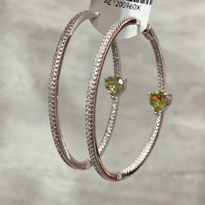Radiant 925 sterling silver earrings with blue, green, yellow, or white gemstones for stylish women