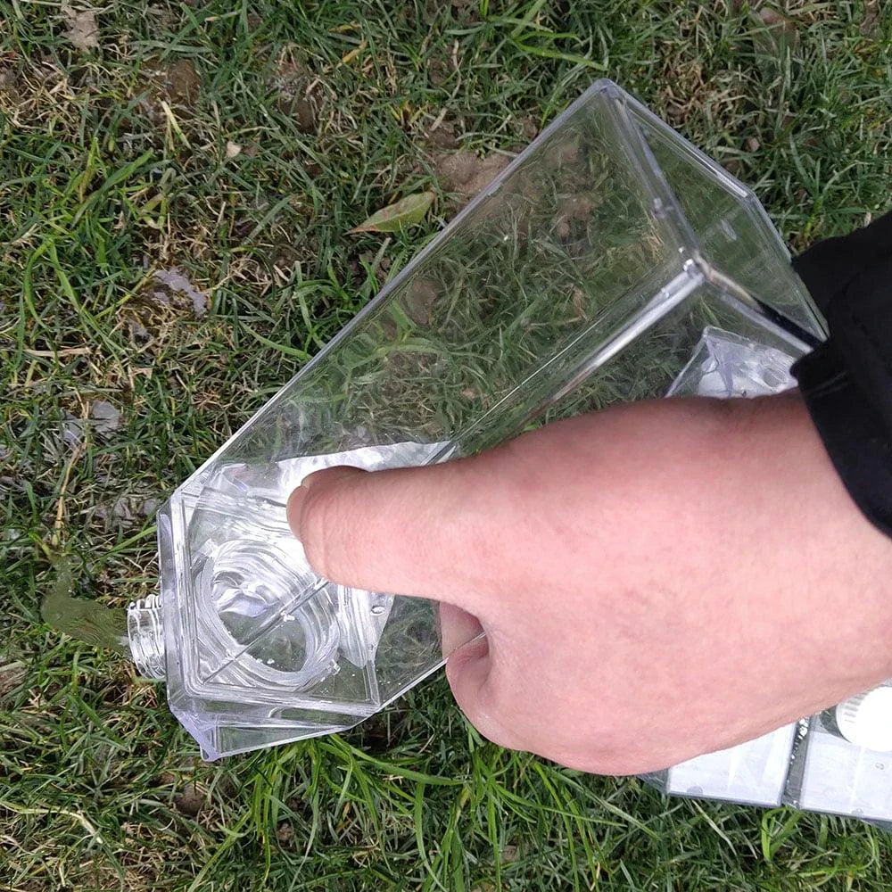 Premium transparent water bottle made with eco-friendly materials, featuring a crystal-clear design and durable construction for everyday hydration