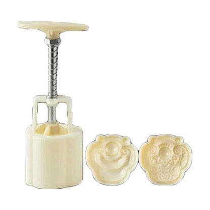 A hand-pressed chocolate stamping tool made of durable plastic, designed to add a personal touch to homemade chocolates, cakes, and baked goods.