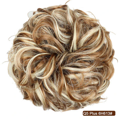 Messy Chignon Donut Hair Bun Pad in Fawn Brown, a versatile hair accessory that provides effortless elegance