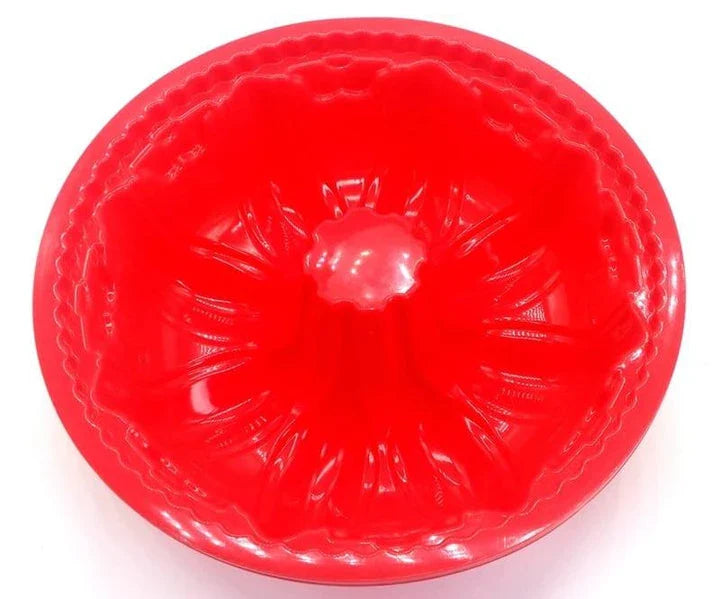 Premium non-stick silicone baking mould in red colour, designed for hassle-free baking and easy clean-up