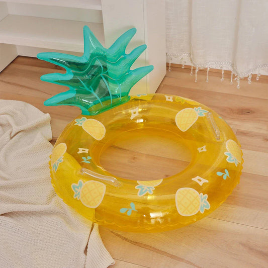 Vibrant inflatable baby swim ring with double handles and anti-leakage design for safe and enjoyable water play