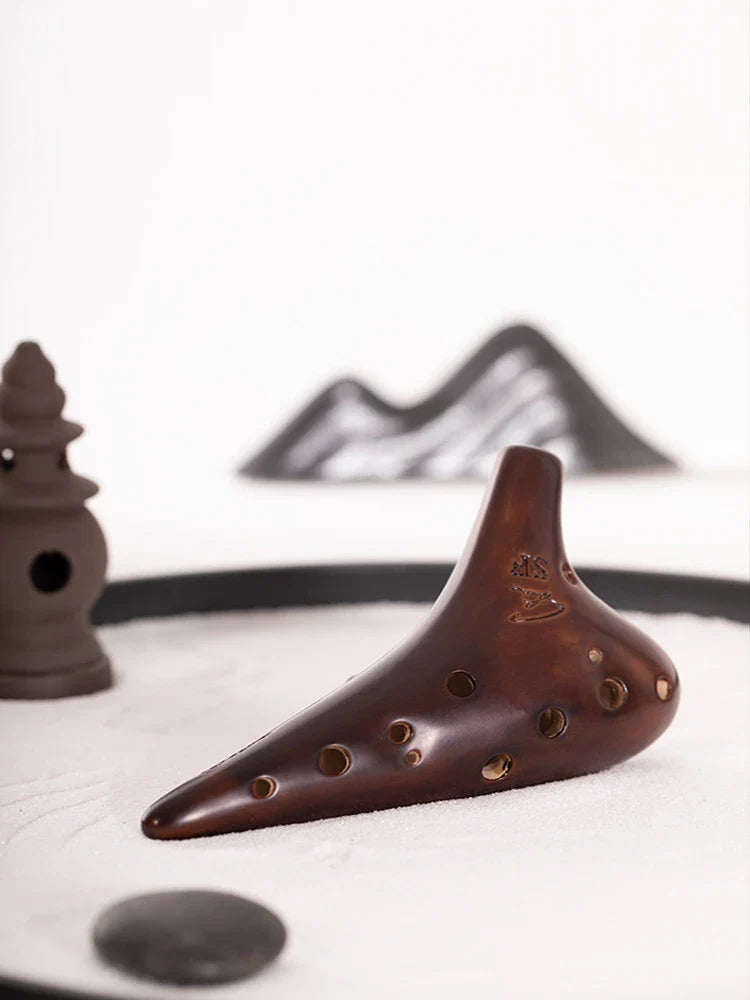 Expertly crafted Fengya Alto C Smoked 12-Hole Ocarina, a premium musical instrument with a rich, resonant tone and exceptional playability