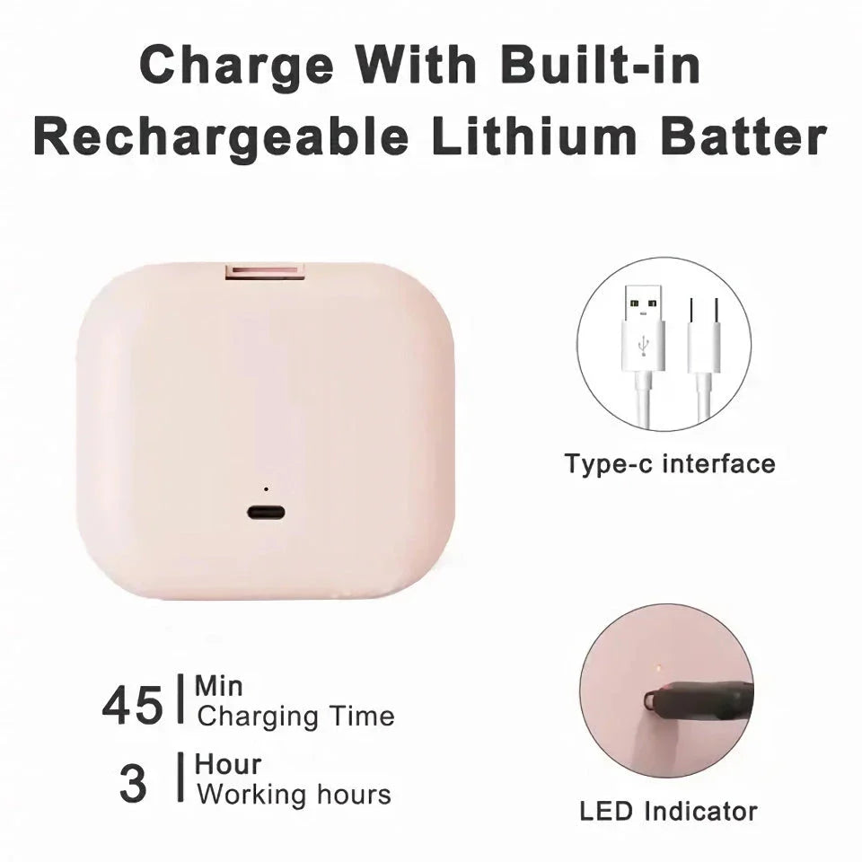 Compact LED-Lit Folding Makeup Mirror with 2x Magnification for Precise Makeup Application