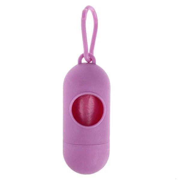 Premium poop waste bags dispenser with compact, discreet design and biodegradable bags for responsible pet waste management