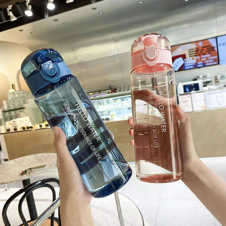 780ml Portable Leakproof Sports Water Bottle in multiple vibrant colours, featuring a durable, shock-proof design for active lifestyles