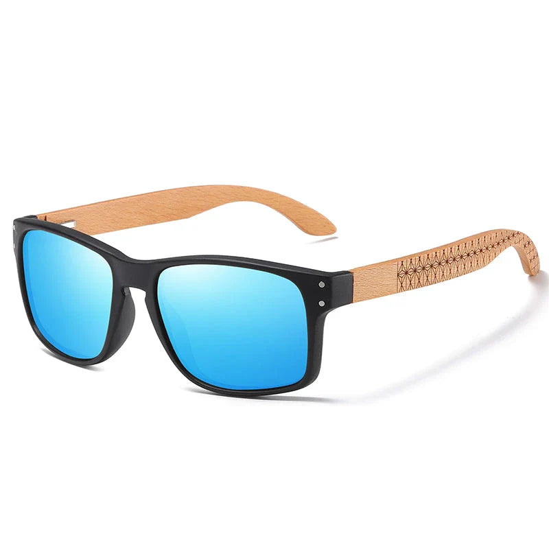 Handcrafted beechwood polarized pilot sunglasses with advanced lens features for superior comfort and eye protection