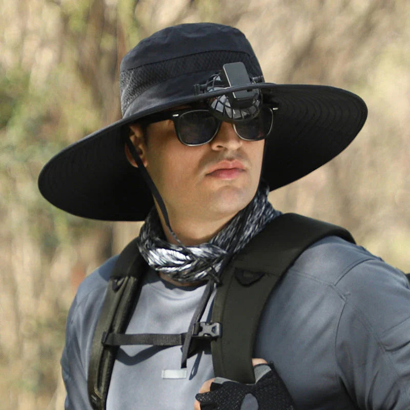 Versatile outdoor sun hat made of premium nylon fabric, providing sun protection and breathability for hiking, climbing, and fishing activities