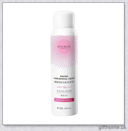 100% Natural Hair Removal Spray that gently dissolves unwanted body hair, leaving skin soft and smooth