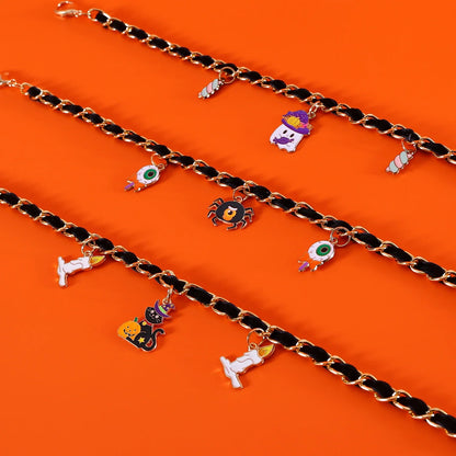 A pet collar made of premium velvet with metal bat charms, perfect for Halloween festivities