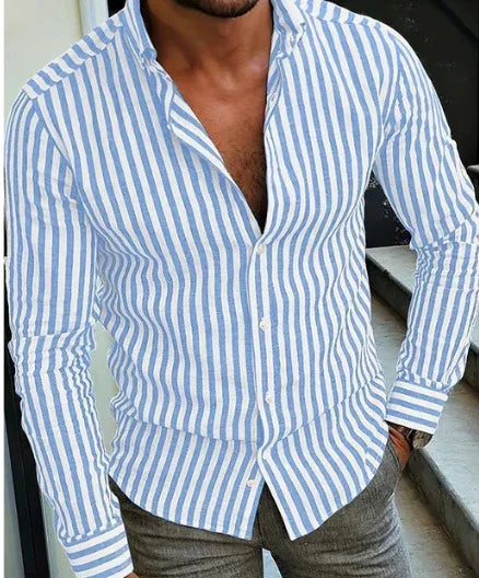 A stylish long sleeve shirt in a 3D pattern design, perfect for casual autumn wear in the UK