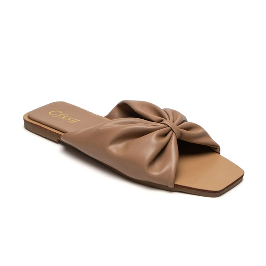 Stylish bow-accented flat sandals for women in multiple colours