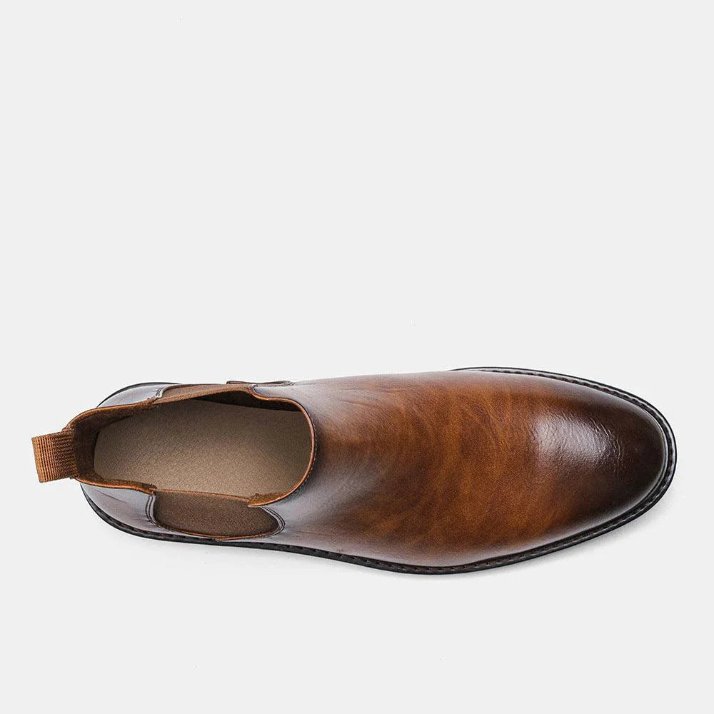 Fashionable British short boots with retro Martin style, featuring a sleek silhouette, durable rubber sole, and premium artificial PU upper