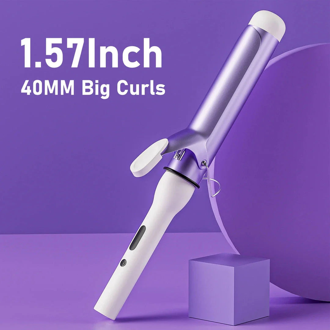 Salon-quality 40mm curling iron with tourmaline ceramic coating for creating beautiful, bouncy curls at home
