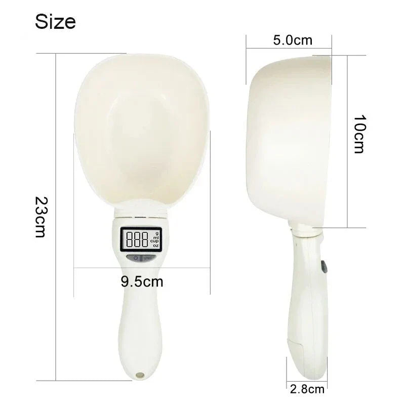 Premium Pet Food Measuring Scoop with Digital Display for Precise Portion Control and Easy Feeding