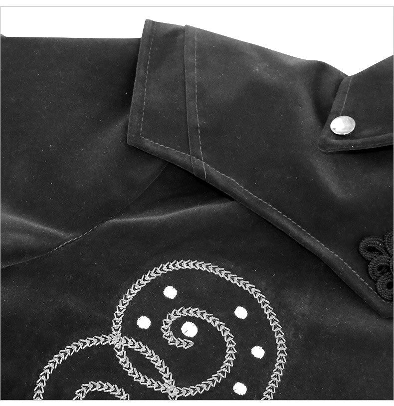 Premium Gothic Halloween Coat with Stand Collar - A Stylish and Durable Jacket for Men