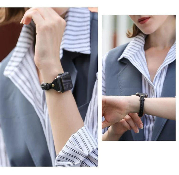 Premium leather watch with slim design, featuring a durable and comfortable strap in various colours
