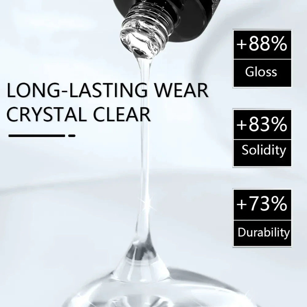Close-up of a hand wearing the Luxurious Multifunctional Gel Nail Polish in a glossy finish