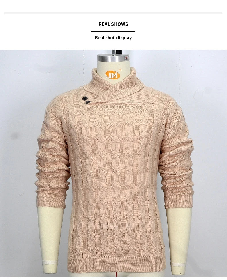 A classic khaki pullover with a tailored slim-fit design, perfect for sophisticated British style.