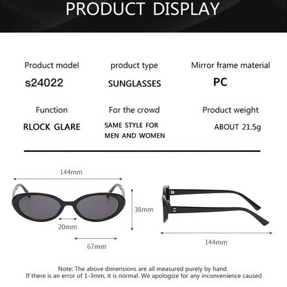 Oval-shaped women's sunglasses in a white and grey colour, offering UV protection and a stylish, retro-inspired design.